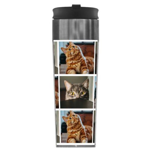 Personalized steel mug personalized with photos