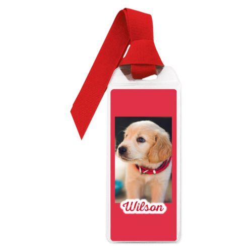 Personalized book mark personalized with photo and the saying "Wilson"