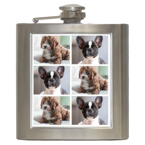 Personalized 6oz flask personalized with photos