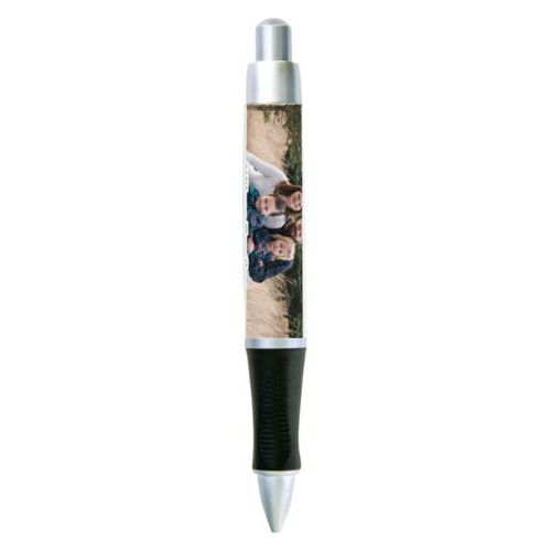 Personalized pen personalized with photo and the saying "Wilson Family"