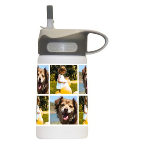 Boys water bottle personalized with photos