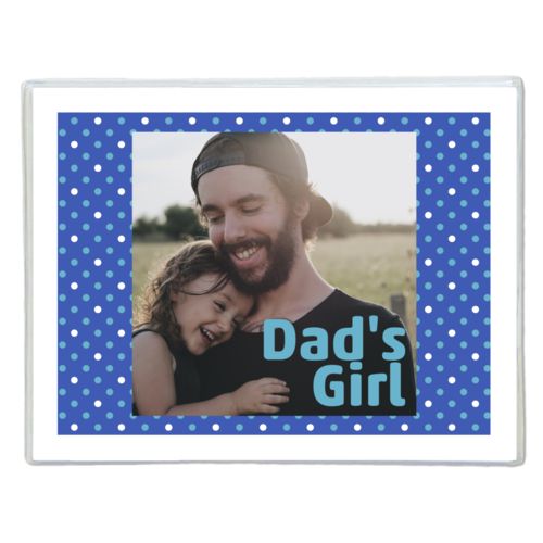 Personalized note cards personalized with small dots pattern and photo and the saying "Dad's Girl"
