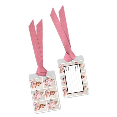 Personalized bag tag personalized with photos