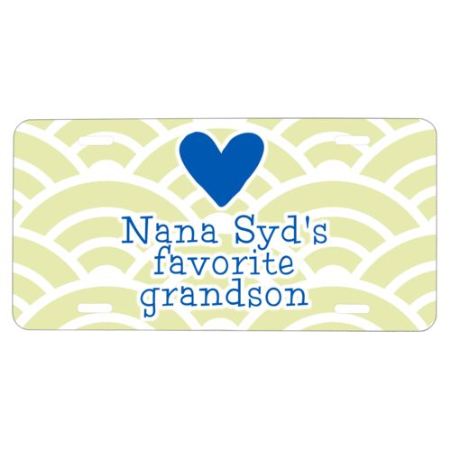 Personalized gift personalized with sunrise pattern and the sayings "Nana Syd's favorite grandson" and "Heart"