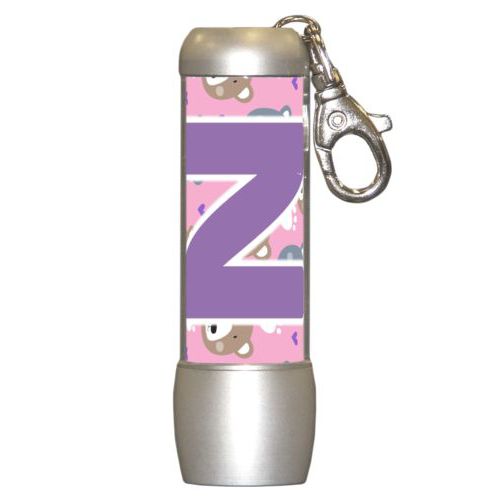Personalized flashlight personalized with bears pattern and the saying "N"