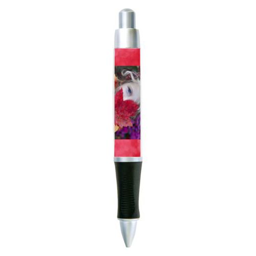 Personalized pen personalized with red cloud pattern and photo