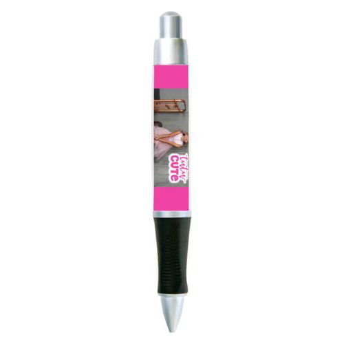 Personalized pen personalized with photo and the saying "tutu cute"