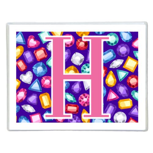 Personalized note cards personalized with bling pattern and the saying "H"