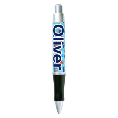 Personalized pen personalized with submarine pattern and the saying "Oliver"
