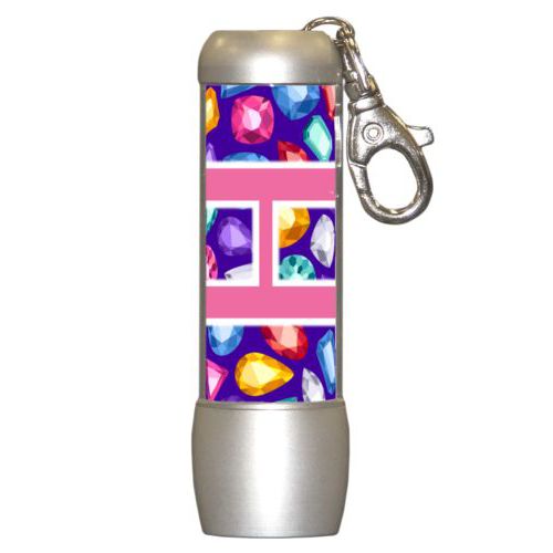 Personalized flashlight personalized with bling pattern and the saying "H"