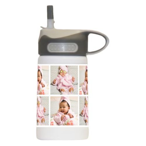 Kids stainless steel water bottle personalized with photos