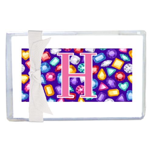 Personalized enclosure cards personalized with bling pattern and the saying "H"