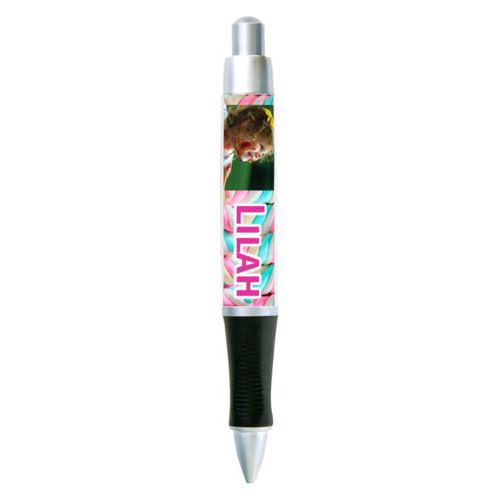 Personalized pen personalized with sweets twist pattern and photo and the saying "Lilah"