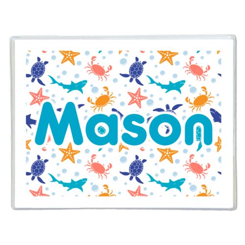 Personalized note cards personalized with turtle pattern and the saying "Mason"