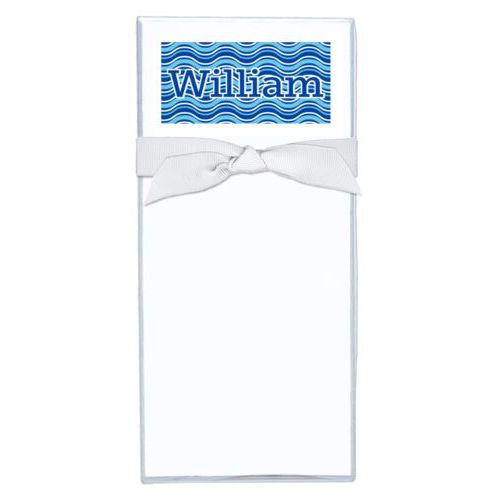 Personalized note sheets personalized with surge pattern and the saying "William"