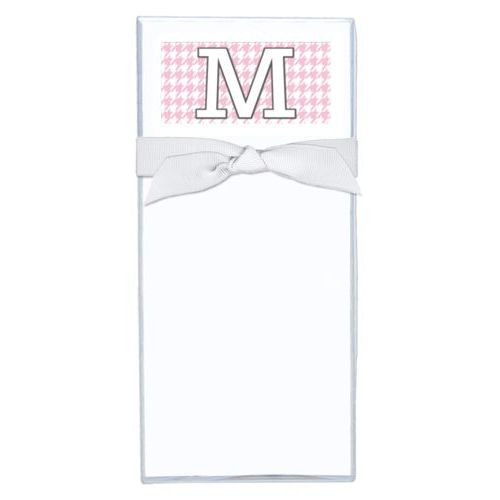 Personalized note sheets personalized with houndstooth pattern and the saying "M"