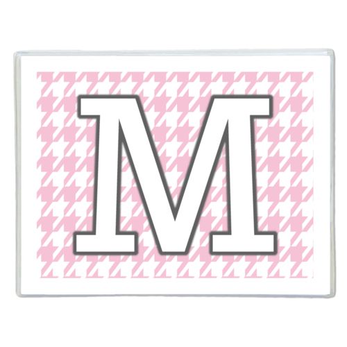 Personalized note cards personalized with houndstooth pattern and the saying "M"