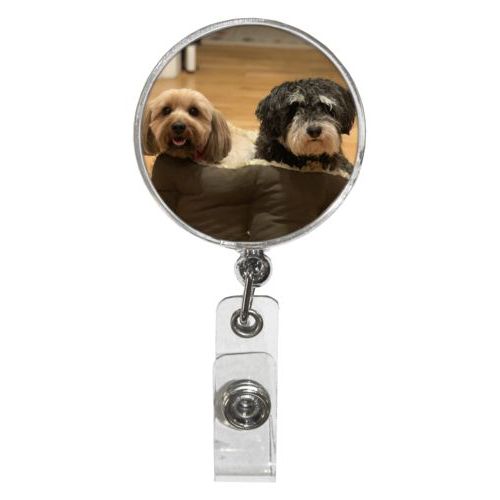 Personalized badge reel personalized with a photo