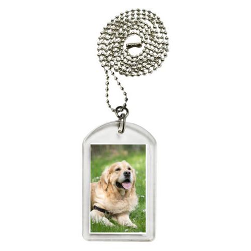 Personalized dog tag personalized with photo
