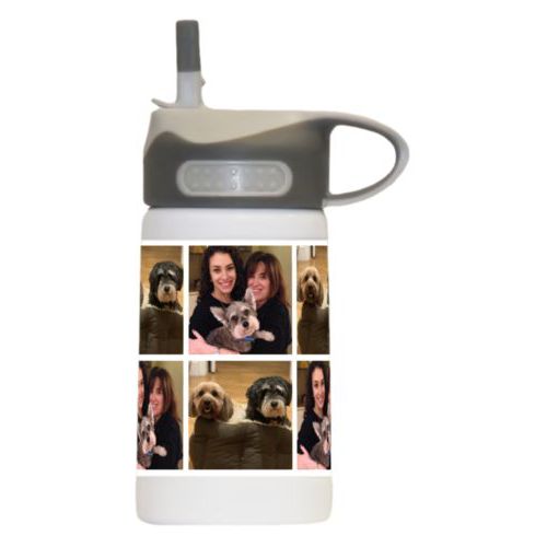 Toddler stainless steel water bottle personalized with photos