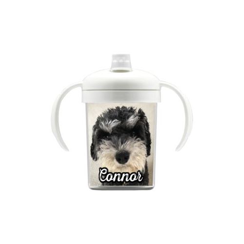 Personalized sippycup personalized with photo and the saying "Connor"