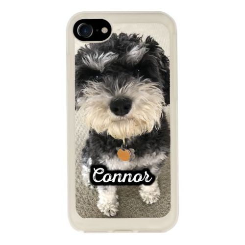 Personalized iphone 7 case personalized with photo and the saying "Connor"