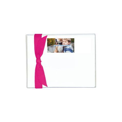 Personalized flat cards personalized with photo and the saying "Sam and Walter Forever"