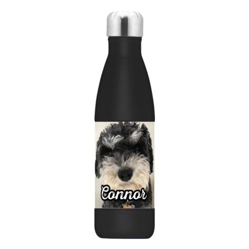17 oz bottle personalized with photo and the saying "Connor"