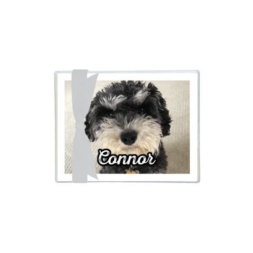 Personalized note cards personalized with photo and the saying "Connor"