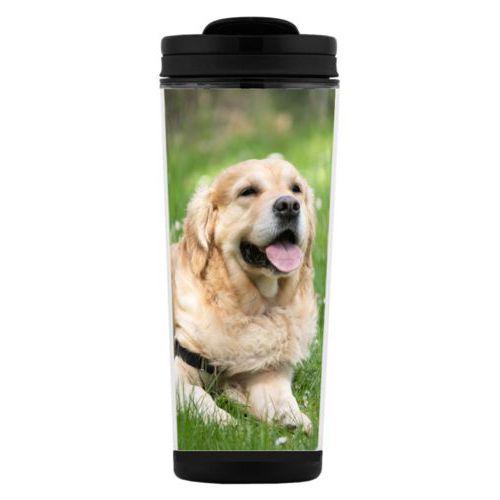 Tall mug personalized with dog photo