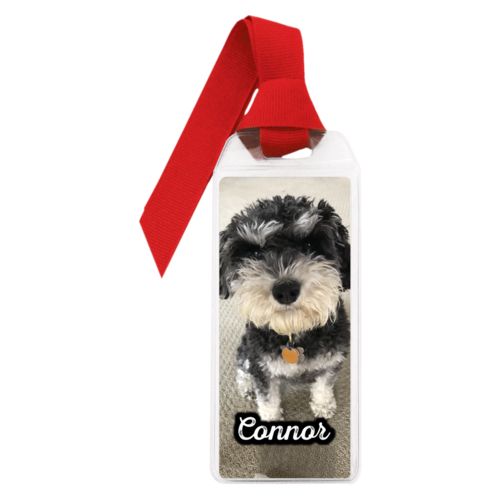 Personalized book mark personalized with photo and the saying "Connor"