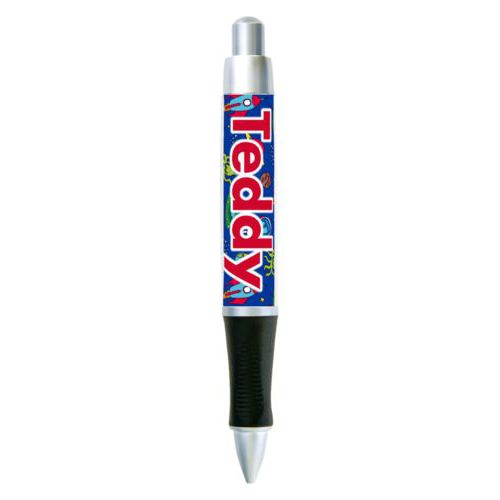 Personalized pen personalized with space pattern and the saying "Teddy"