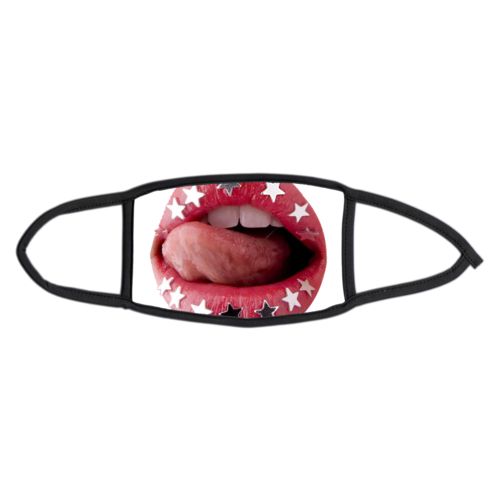 Custom small face masks personalized with Licking lips