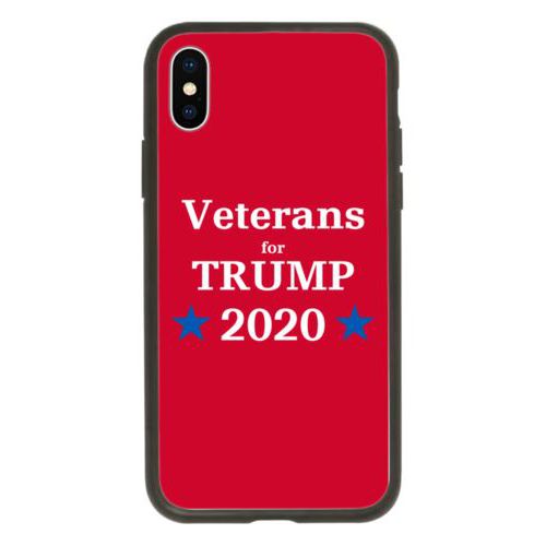 Personalized phone case personalized with "Veterans for Trump 2020" design