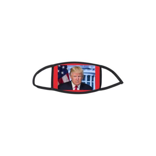 Custom facemask personalized with Trump photo design