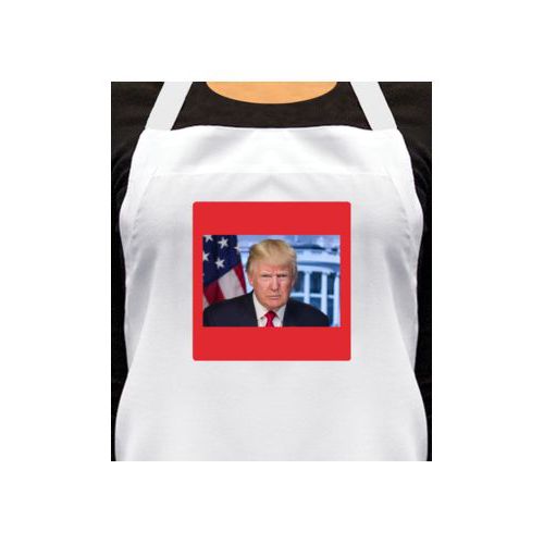 Custom apron personalized with Trump photo design