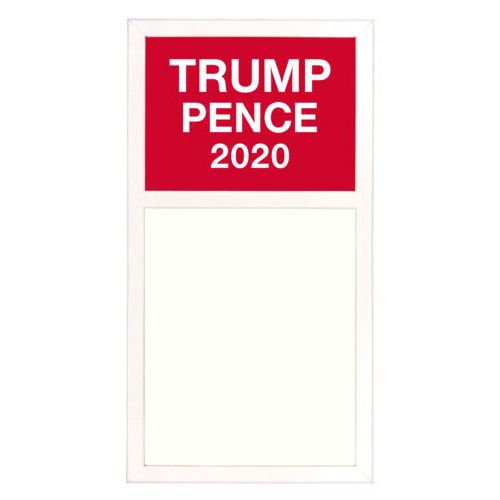 Personalized whiteboard personalized with "Trump Pence 2020" on red design