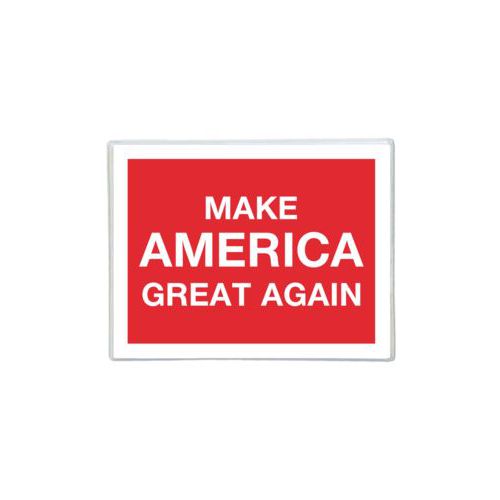 Note cards personalized with "Make America Great Again" design on red