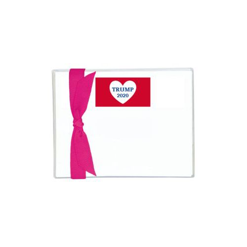 Flat cards personalized with "Trump 2020" in heart design