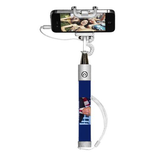 Personalized selfie stick personalized with Trump photo with "Make America Great Again" design