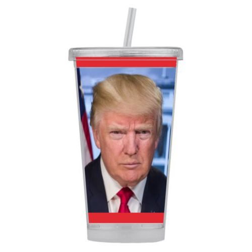 Tumbler personalized with Trump photo design