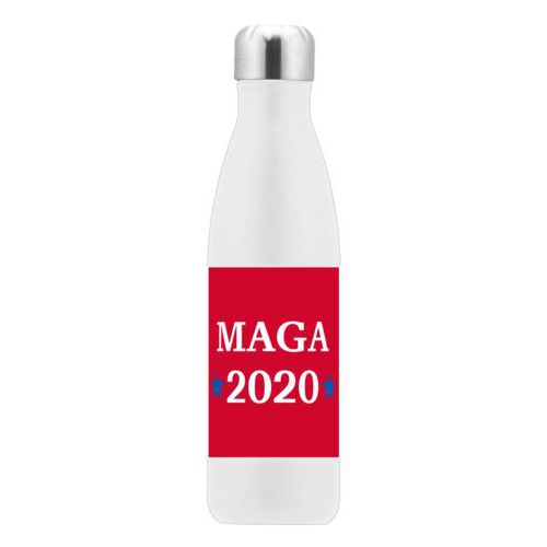 17oz insulated steel bottle personalized with "MAGA 2020" design
