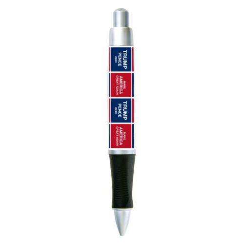 Personalized pen personalized with "Trump Pence 2020" and "Make America Great Again" tiled design