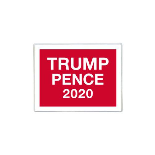 Note cards personalized with "Trump Pence 2020" on red design