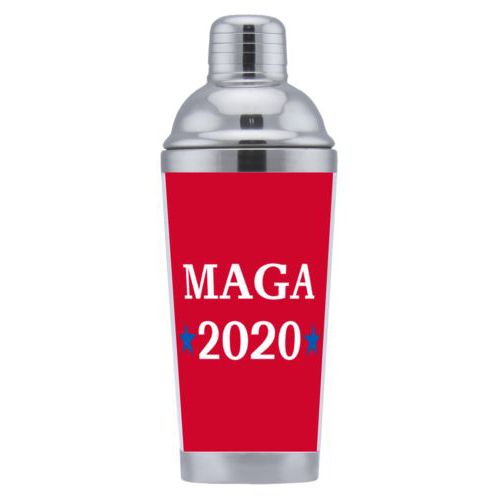 Personalized coctail shaker personalized with "MAGA 2020" design