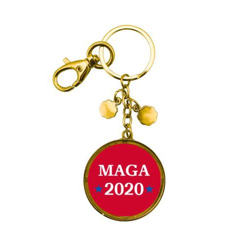Personalized keychain personalized with "MAGA 2020" design