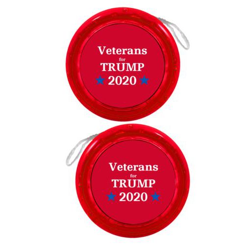 Personalized yoyo personalized with "Veterans for Trump 2020" design