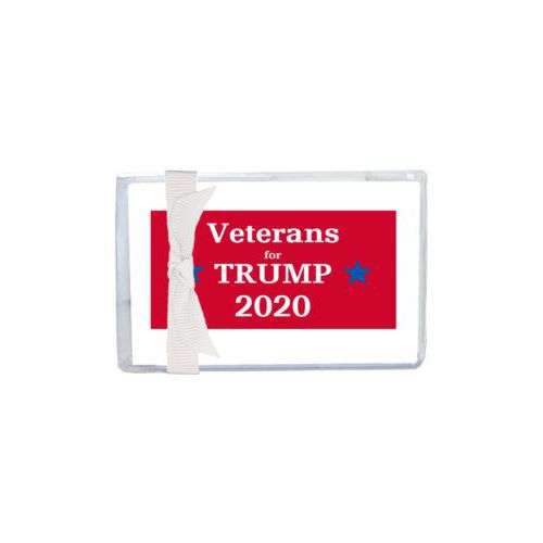 Enclosure cards personalized with "Veterans for Trump 2020" design
