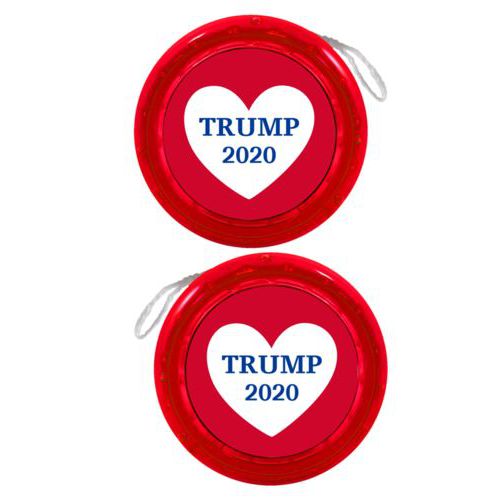 Personalized yoyo personalized with "Trump 2020" in heart design