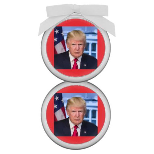 Personalized ornament personalized with Trump photo design